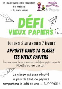 Le défi vieux papiers est de retour…